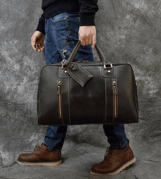 Túi Du Lịch Da Bò Sáp Italy Nhập Khẩu Cao Cấp TBL349