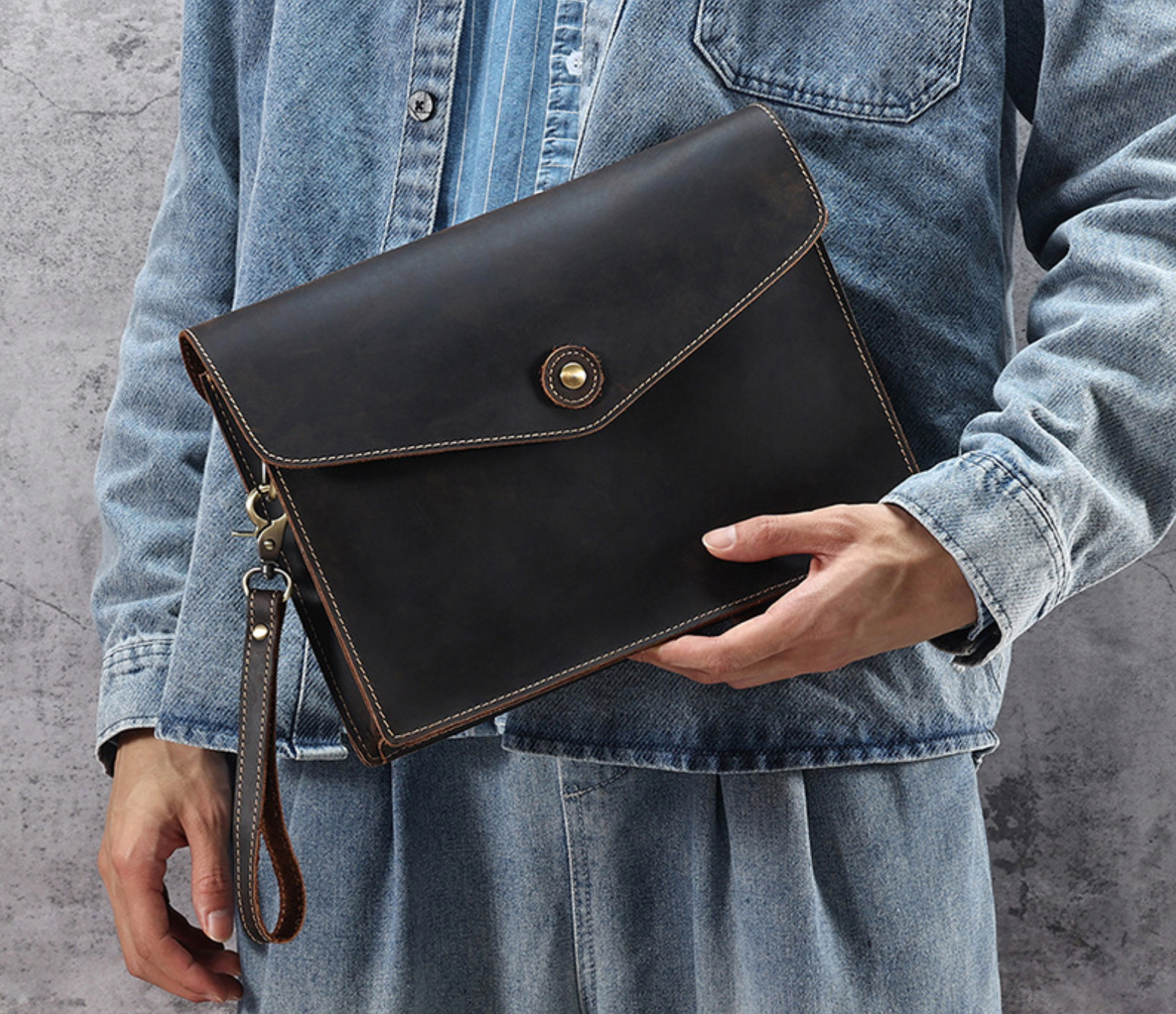 Túi Da Bò Sáp Đeo Chéo & Cầm Tay Đựng iPad SBM334