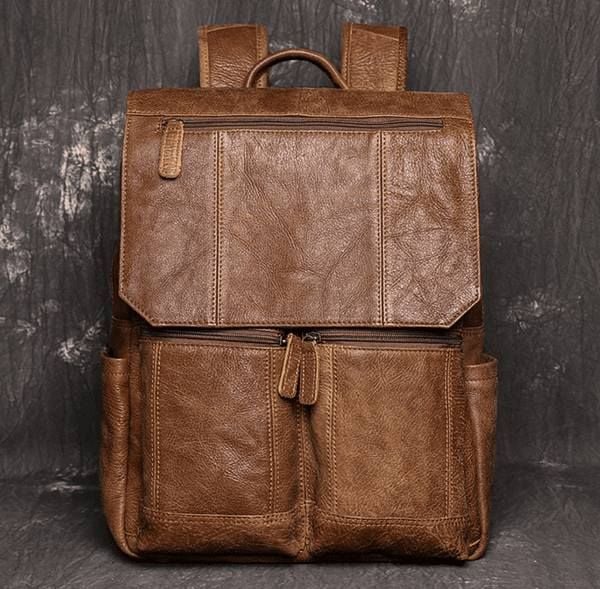 Balo Du Lịch Da Bò Thật RETRO Chứa Laptop Đa Chức Năng BPL311