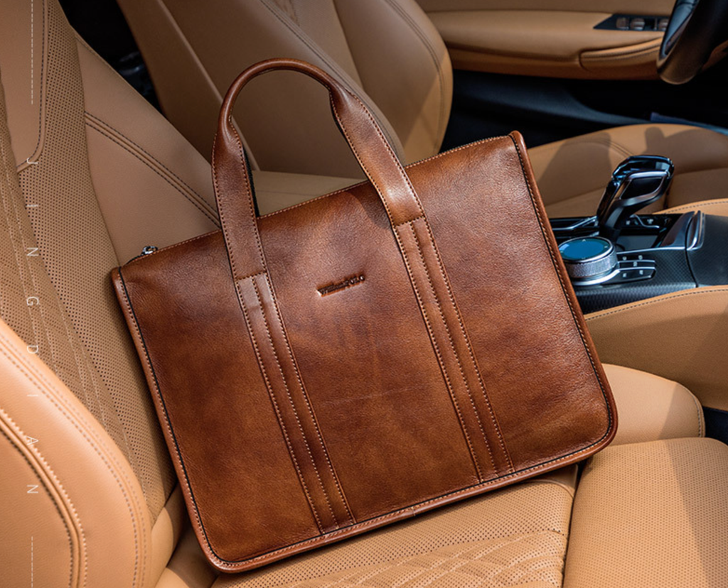 Cặp Da Bò VEG Patina Ý Cao Cấp Xách Tay Đựng Laptop & Hồ Sơ Bussiness Men SBM280