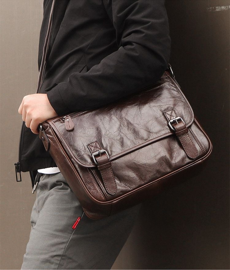 Túi Đeo Chéo Da Bò Thật Đựng iPad RETRO TUDA SBM289