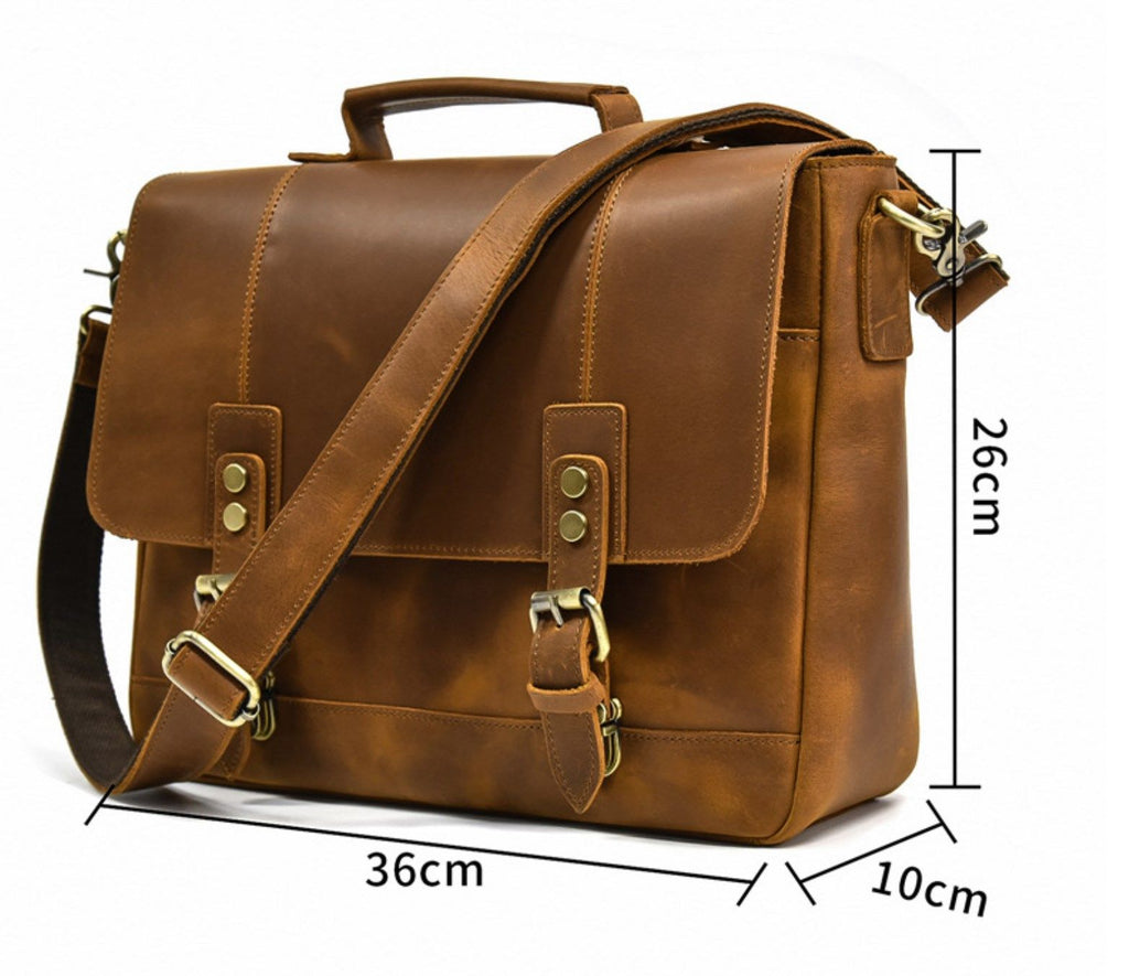 Cặp Da Công Sở  & Doanh Nhân Da Bò Sáp Đựng Laptop VINTAGE SBM275