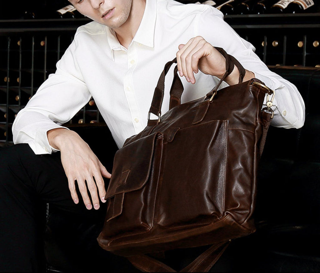 Cặp Da Công Sở & Doanh Nhân Da Bò Nhập Khẩu Đựng Laptop VINTAGE SBM276