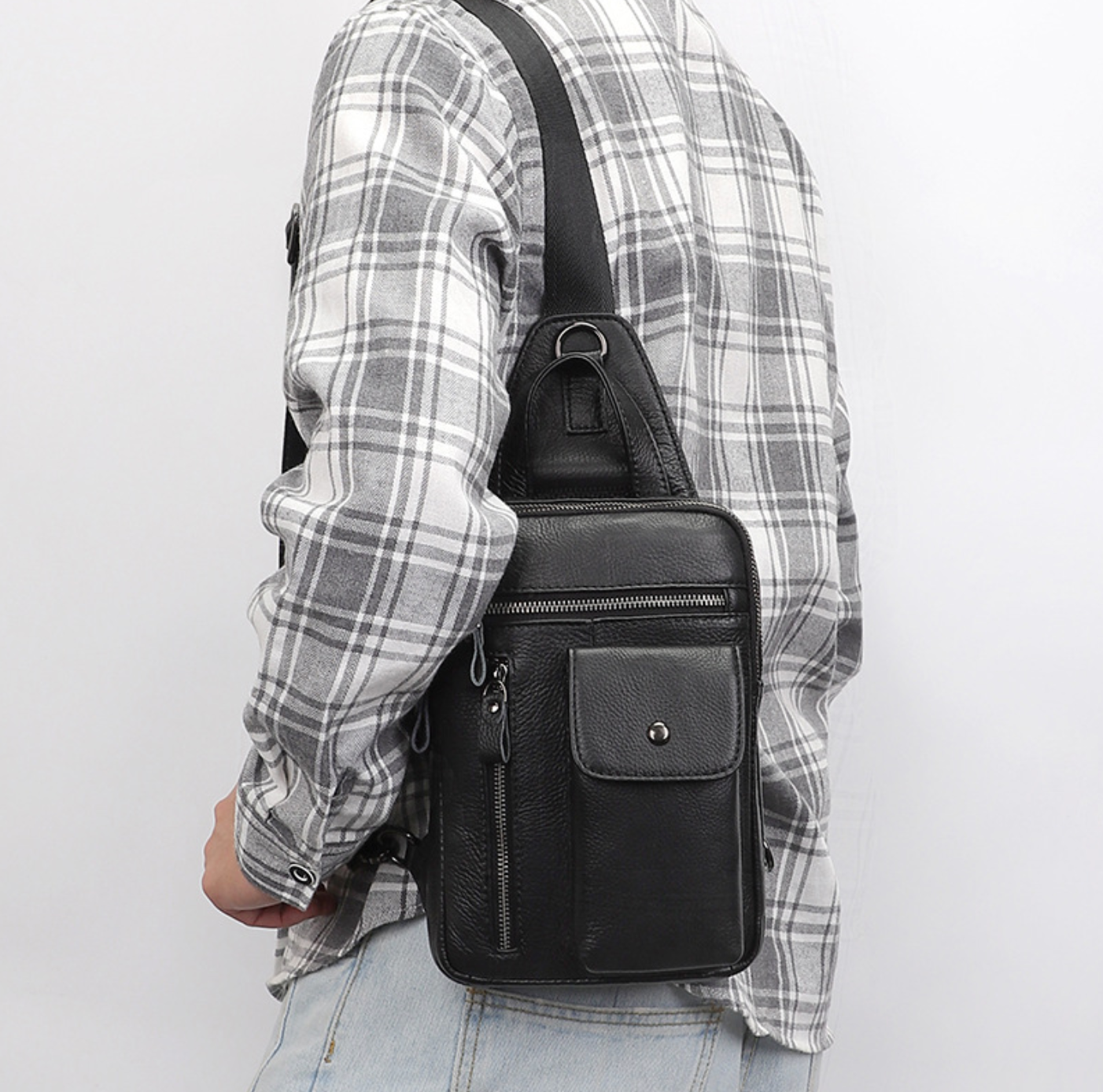 Túi Da Thật Đeo Chéo Trước Ngực VINTAGE SBM278