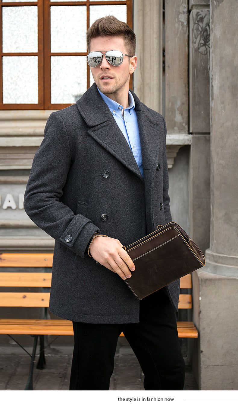 Ví Cầm Tay CLUTCH Nam Da Bò Sáp Nhập Khẩu CLH269