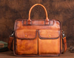 Cặp Da Bò Công Sở Da VEG Patina Ý Cao Cấp Xách Tay Đựng Laptop Bussiness Men TUDA SBM253