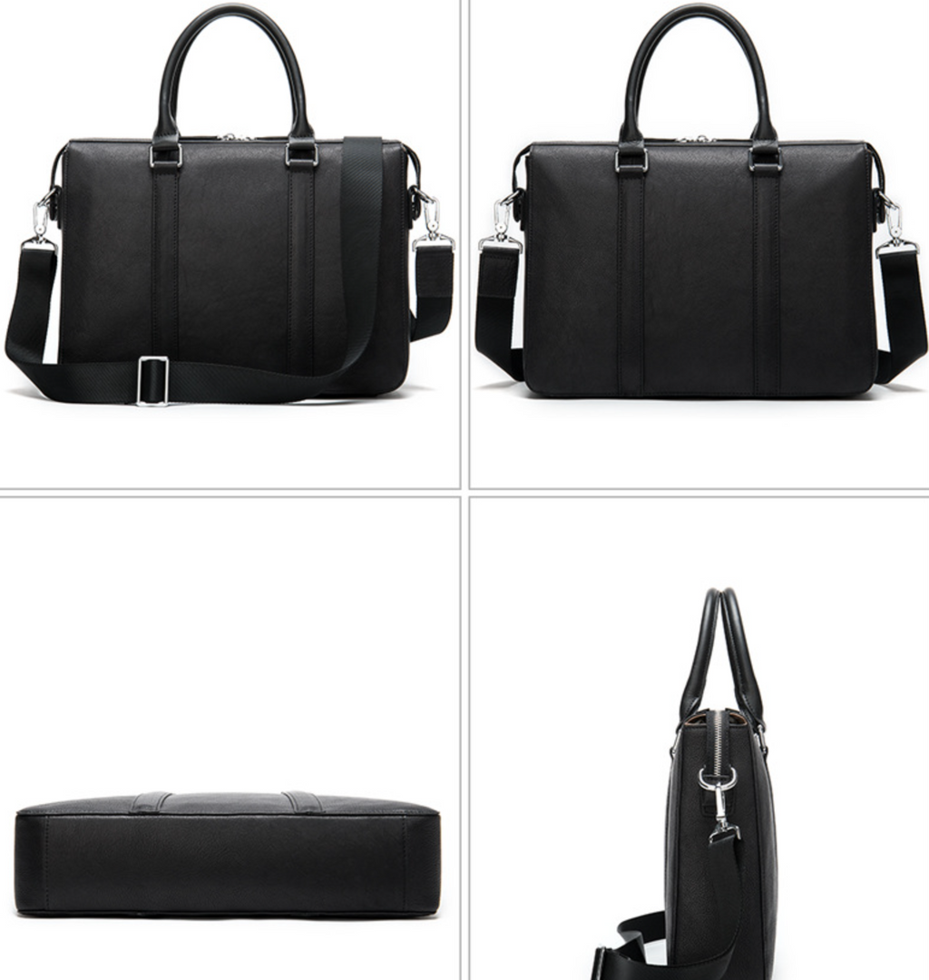 Cặp Da Bò VEG Patina Ý Cao Cấp Xách Tay Đựng Laptop & Hồ Sơ Bussiness Men SBM257