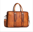 Cặp Da Bò Công Sở Da VEG Patina Ý Cao Cấp Xách Tay Đựng Laptop Bussiness Men SBM258