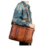 Cặp Da Bò VEG Italy Cao Cấp Xách Tay Đựng Laptop & Hồ Sơ Bussiness Men SBM244