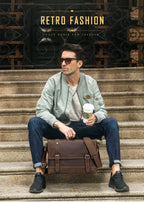 Cặp Da Bò Sáp Nhập Khẩu Đeo Chéo Đựng Laptop VINTAGE SBM230