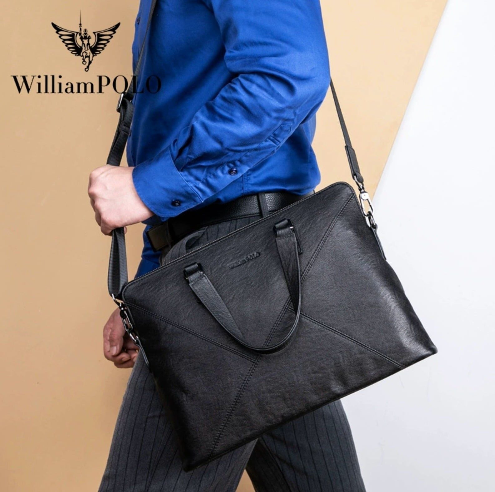 Cặp Da Công Sở Doanh Nhân Cao Cấp Da Bò Thật WP SBM424