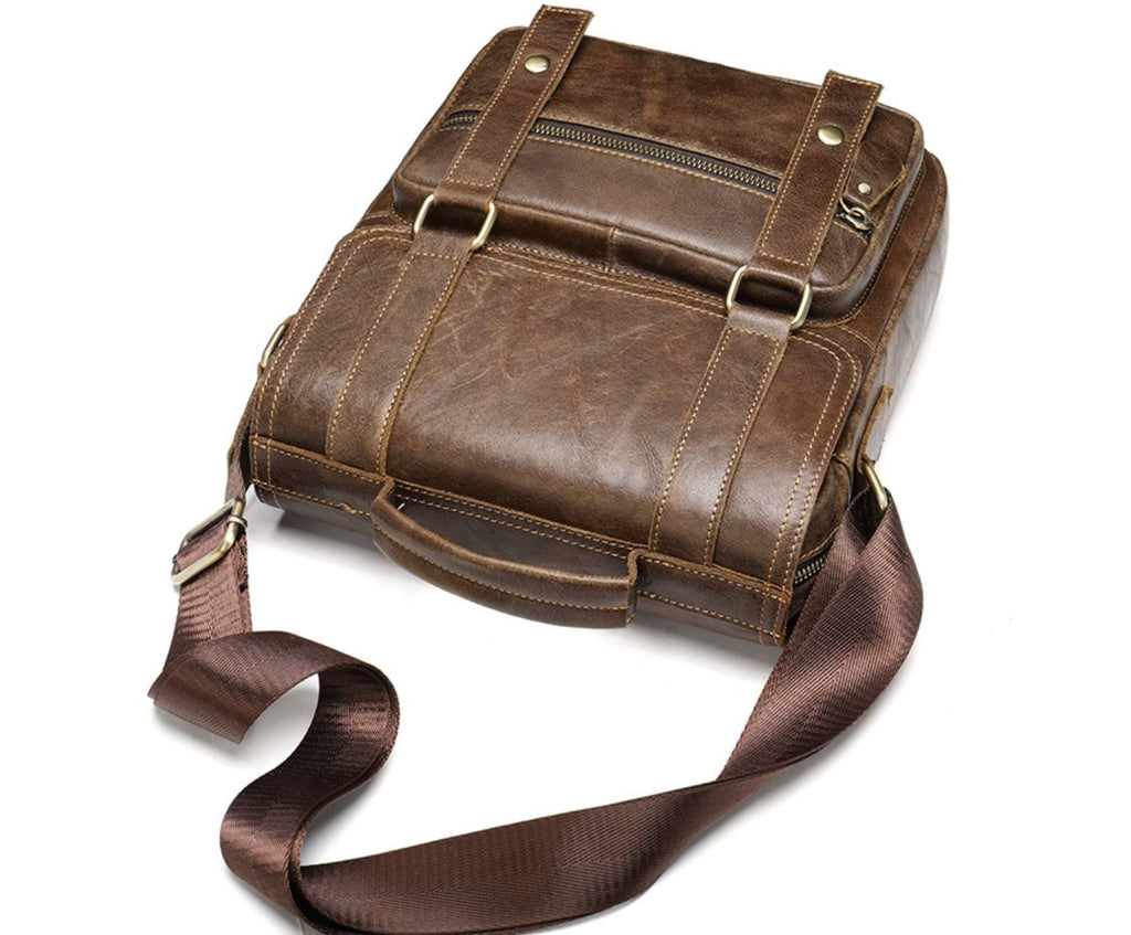 Túi Da Bò Thật RETRO Đeo Chéo & Xách Tay Đựng IPad SBM207