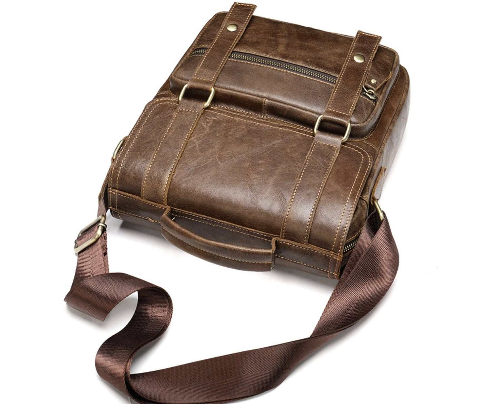 Túi Da Bò Thật RETRO Đeo Chéo & Xách Tay Đựng IPad SBM207