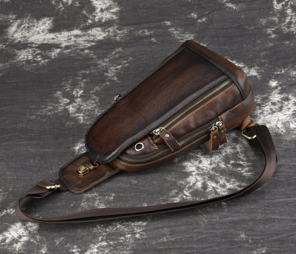 Túi Da Thật Đeo Chéo Trước Ngực VINTAGE SBM197