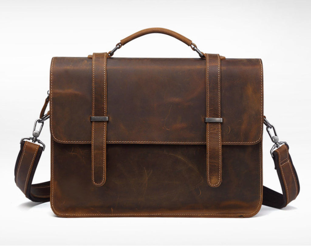 Cặp Da Thật Xách Tay Đựng Laptop Classic Style SBM199