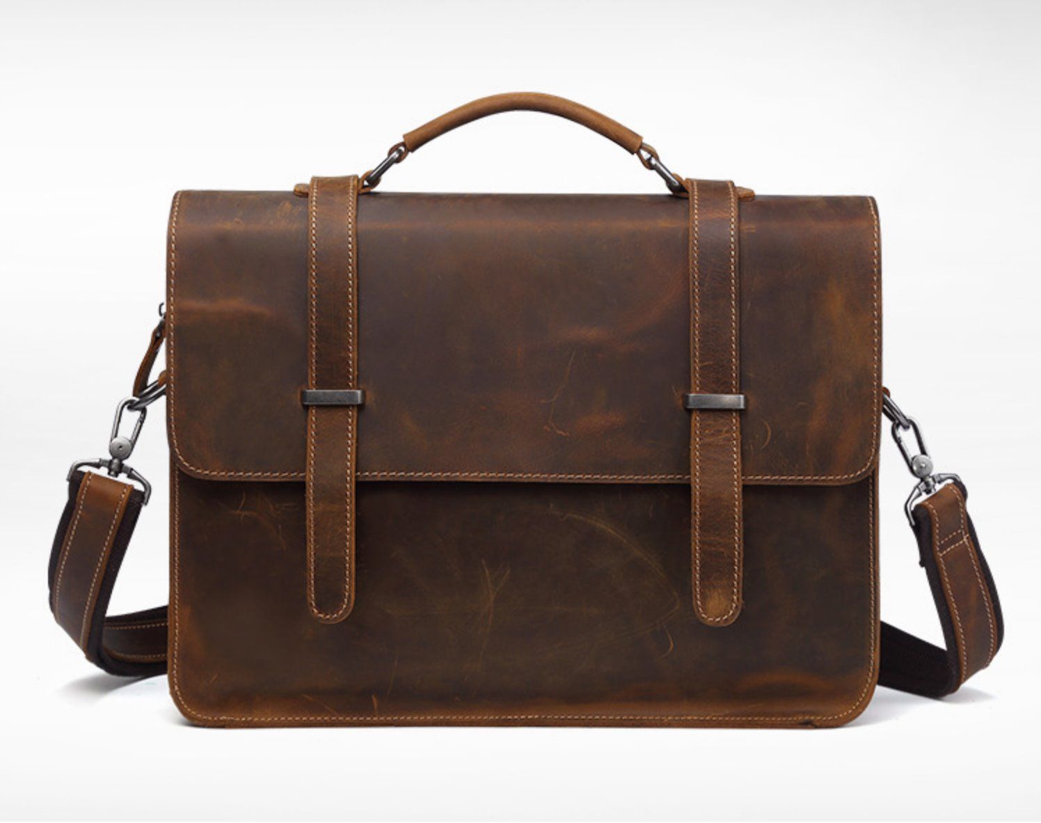 Cặp Da Thật Xách Tay Đựng Laptop Classic Style SBM199