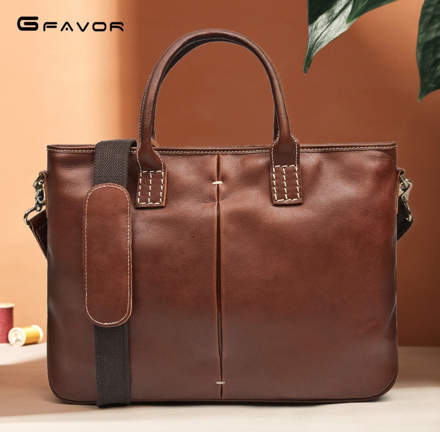 Cặp Xách Tay Da Bò VEG Nhập Khẩu Đựng Laptop RETRO TUDA SBM185