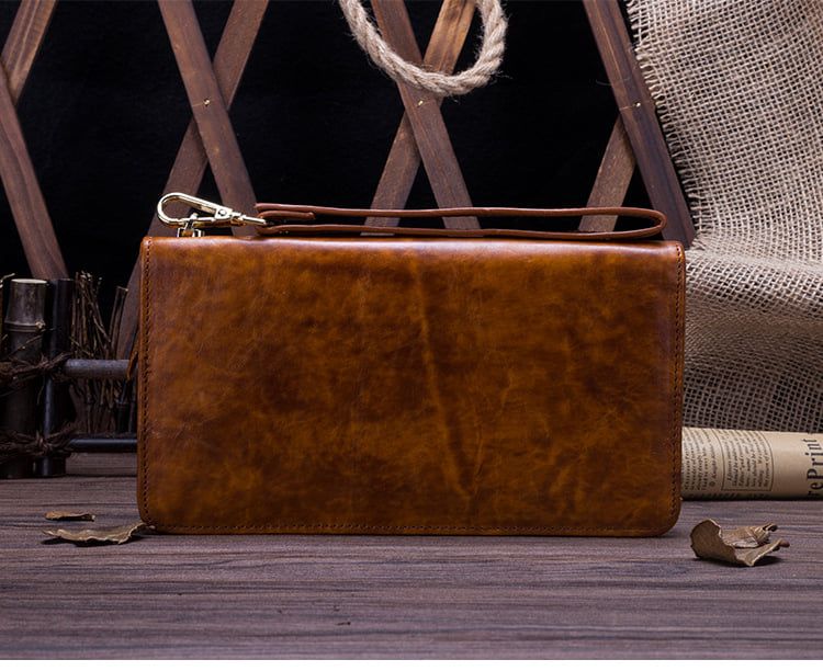 Ví Dài Cầm Tay Da Bò VEG Nhập Khẩu Berry & Ken TUDA W179