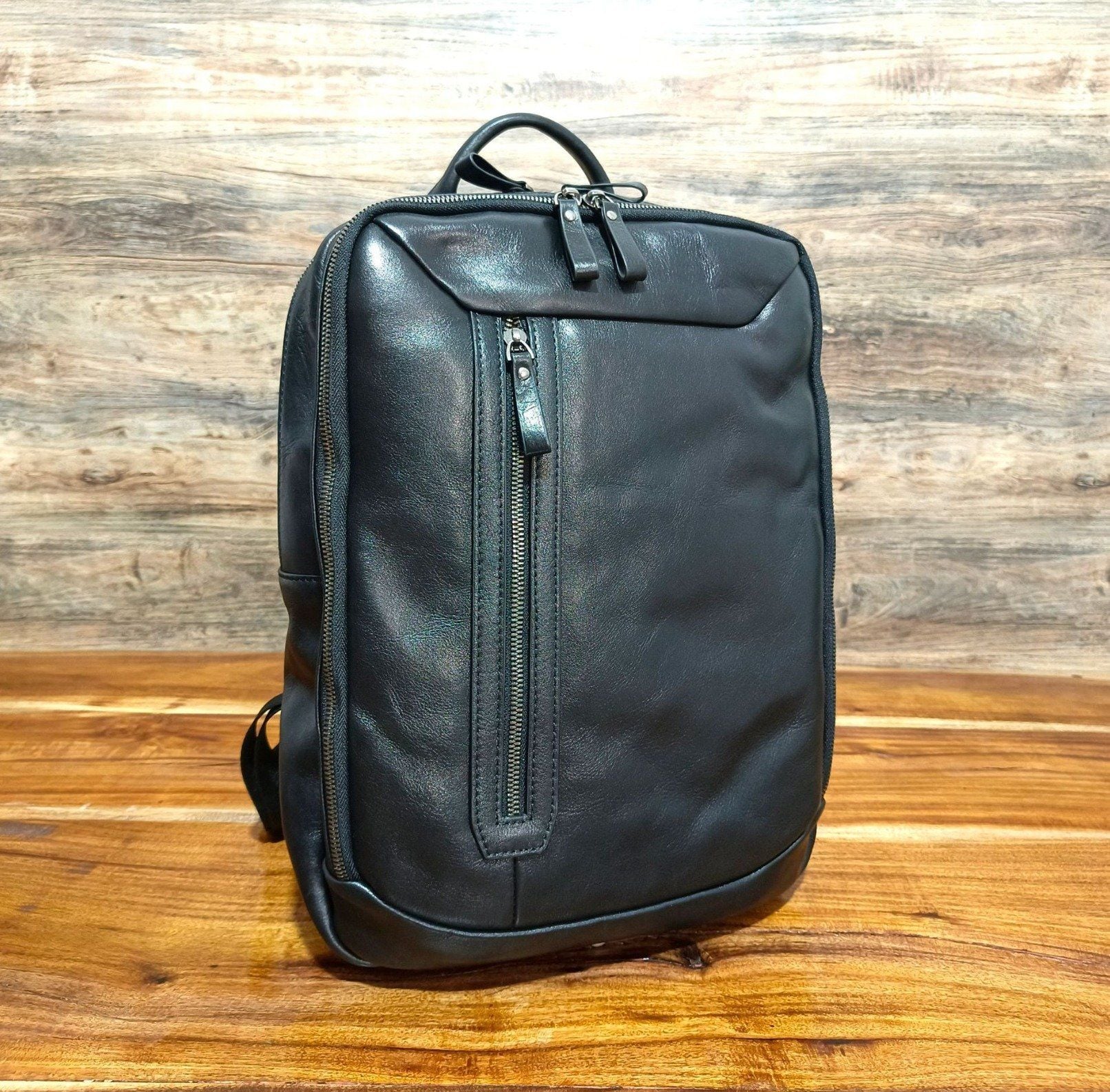 Balo Da Bò VEG Patina Nhập Khẩu RETRO Chứa Laptop Đa Chức Năng BPL172