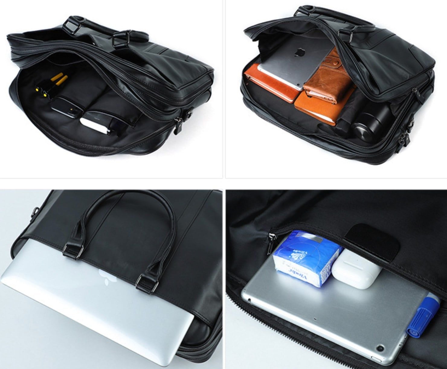 Cặp Da Bò Nappa Công Sở đeo vai & xách tay đựng laptop SBM162