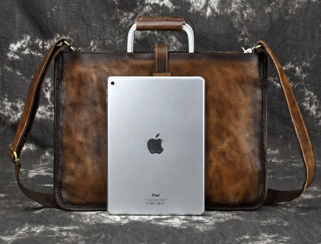 Cặp Da Bò VEG Italy Đeo Vai & Xách Tay chứa iPad Cho Dân Kinh Doanh Limited SBM170