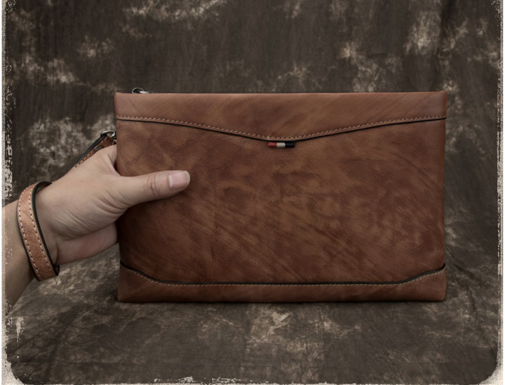 Ví Cầm Tay CLUTCH Nam Da Bò VEG Patina Nhập Khẩu CLH154