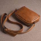 Túi da bò thật thật đeo chéo phong cách cổ điển SBM146