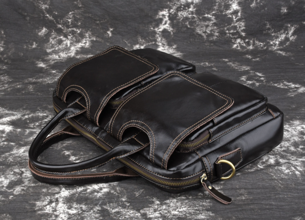 Túi da bò thật chứa laptop cho dân kinh doanh, công sở Berry&Ken SBM150