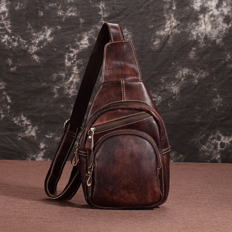 Túi da bò thật đeo chéo trước ngực SBM155