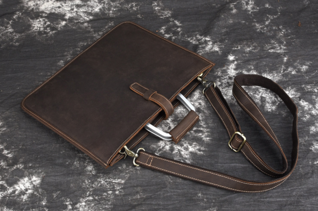 Túi RETRO nam da bò sáp đeo vai & xách tay đựng iPad cho dân kinh doanh SBM156