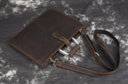 Túi RETRO nam da bò sáp đeo vai & xách tay đựng iPad cho dân kinh doanh SBM156