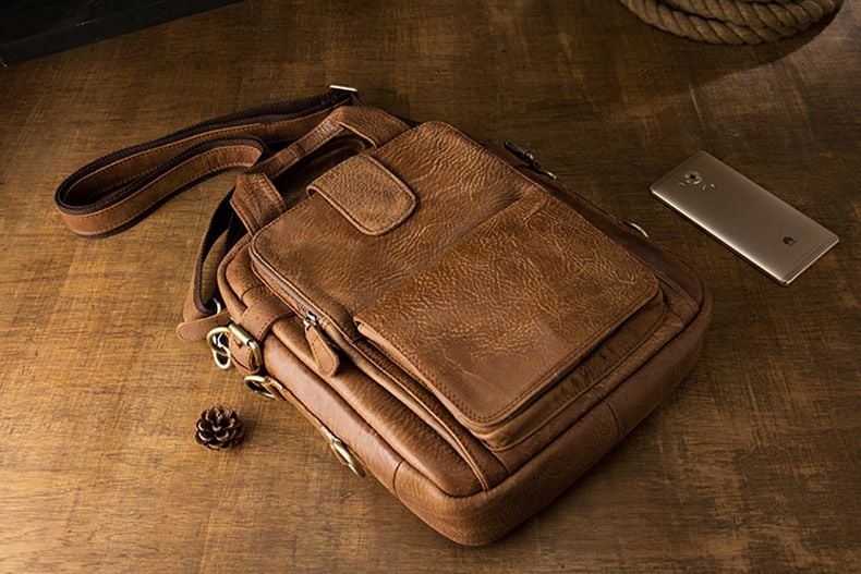 Túi da bò thật đựng laptop phong cách doanh nhân RETRO SBM157