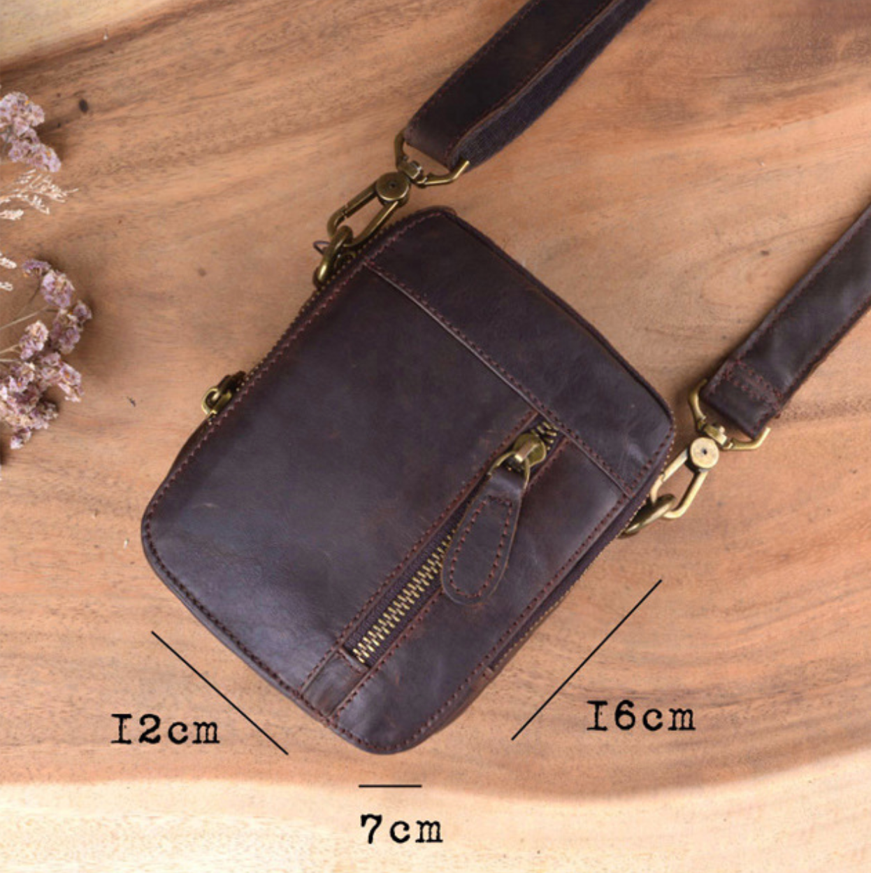 Túi da bò thật Berry & Ken RETRO - Classic edition SBM115