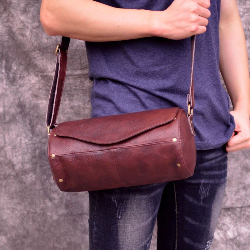 Túi trống da bò thật Berry & Ken VINTAGE SBM117