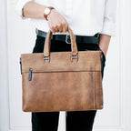 Cặp công sở Da Bò VEG Nhập Khẩu Retro chứa laptop Business Edition SBM96