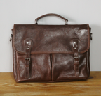 Cặp Da Bò VEG Patina Italy Cao Cấp Xách Tay Đựng Laptop & Hồ Sơ Bussiness SBM356