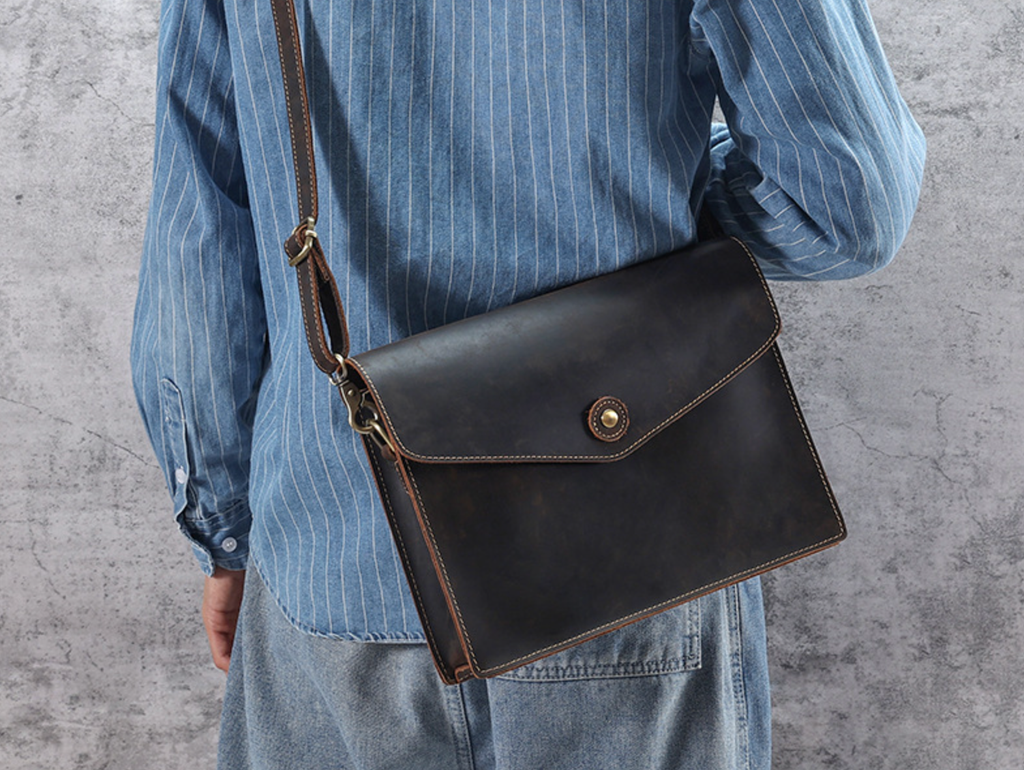 Túi Da Bò Sáp Đeo Chéo & Cầm Tay Đựng iPad SBM334