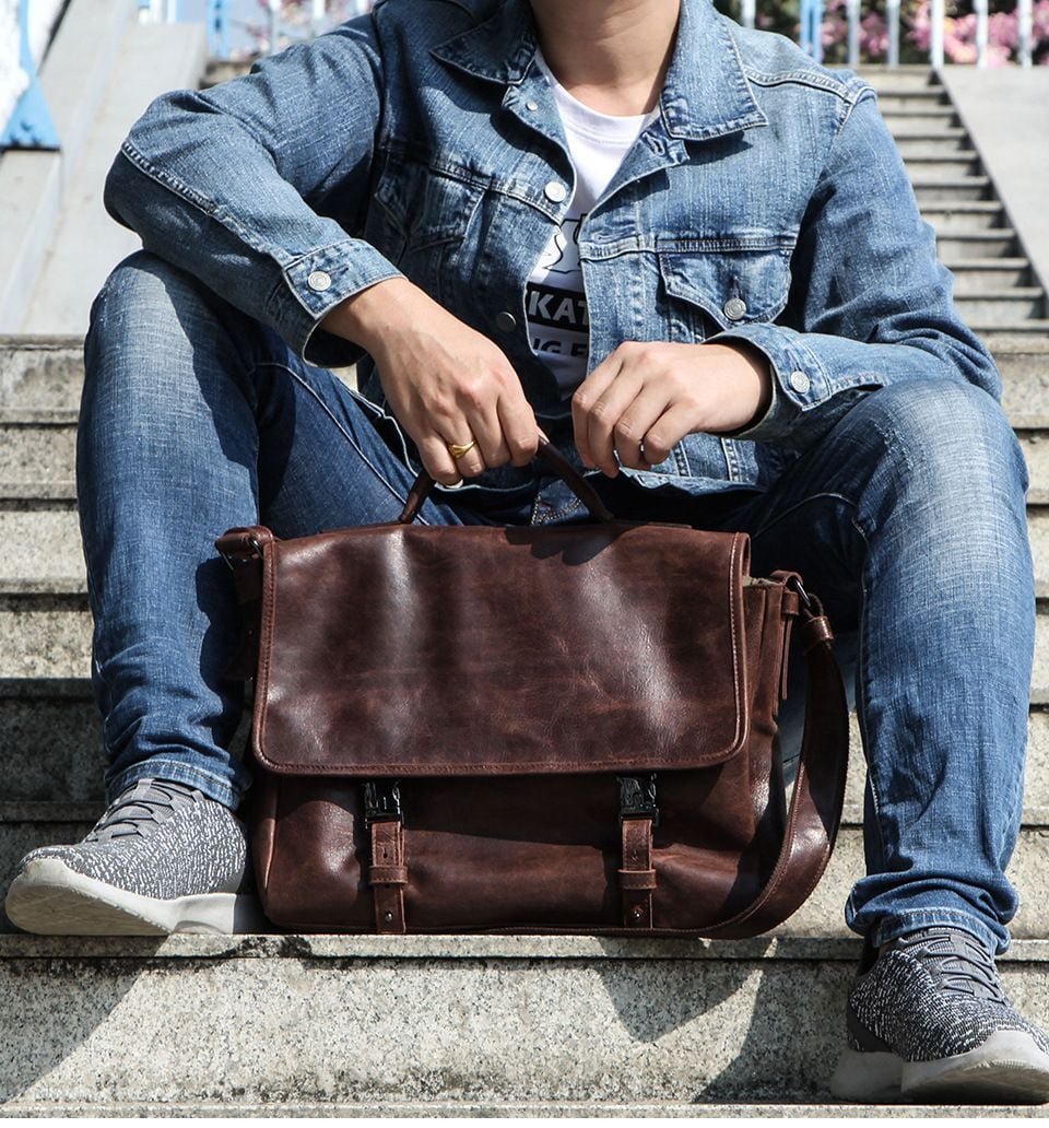 Cặp Da Bò Thật Đựng Laptop & Hồ Sơ Classic Edition TUDA SBM366