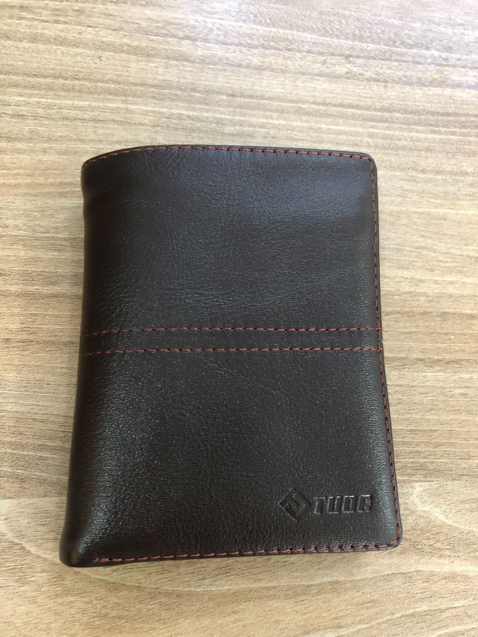 Ví Da Bò NAPPA Phối Chỉ Đứng Phong Cách Sang Trọng W331