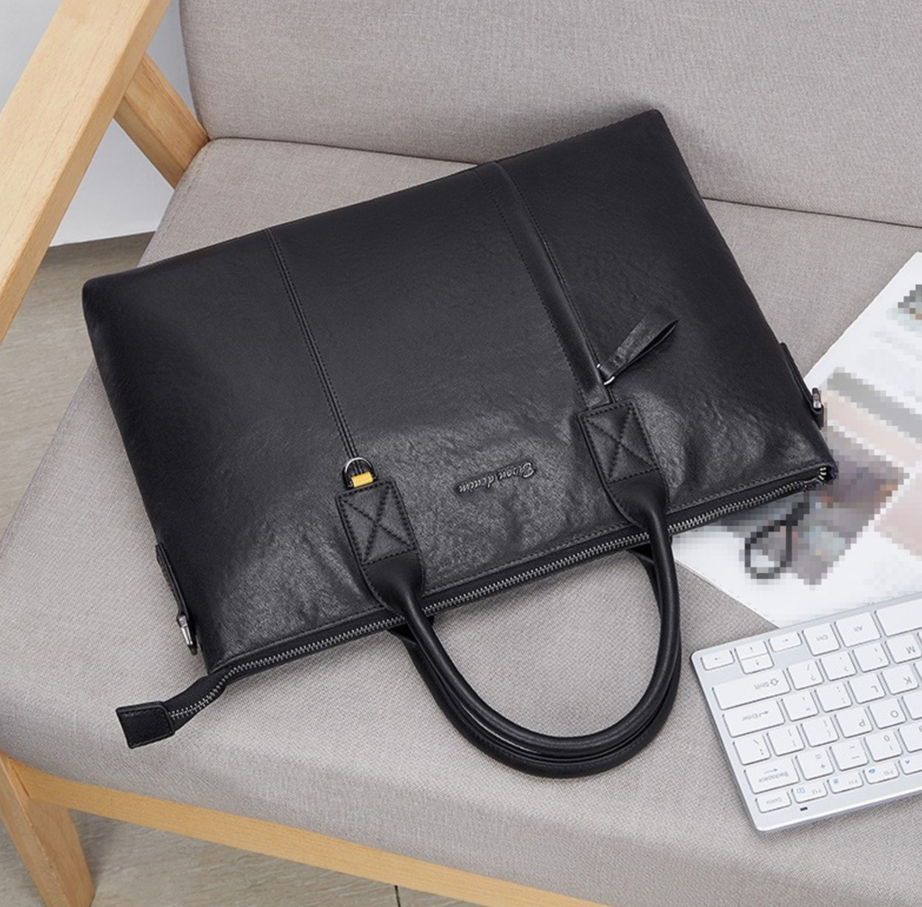 Cặp Da Công Sở Cao Cấp Da Bò Thật Đựng Laptop & Hồ Sơ SBM344