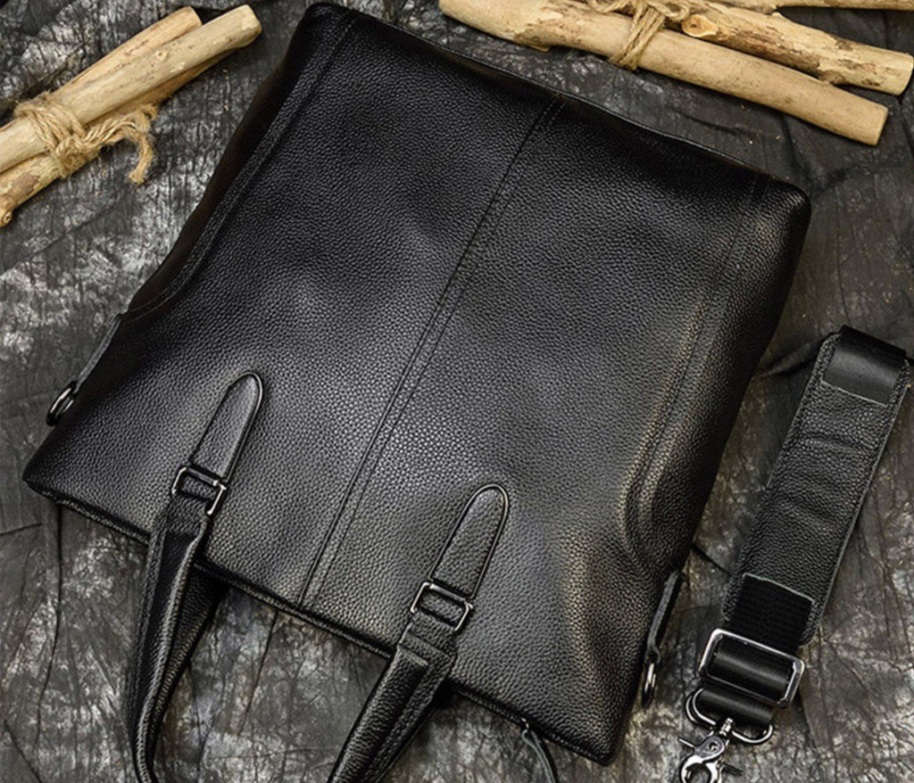 Túi Da Bò Thật Đeo Chéo & Xách Tay Phong Cách Doanh Nhân RETRO SBM308