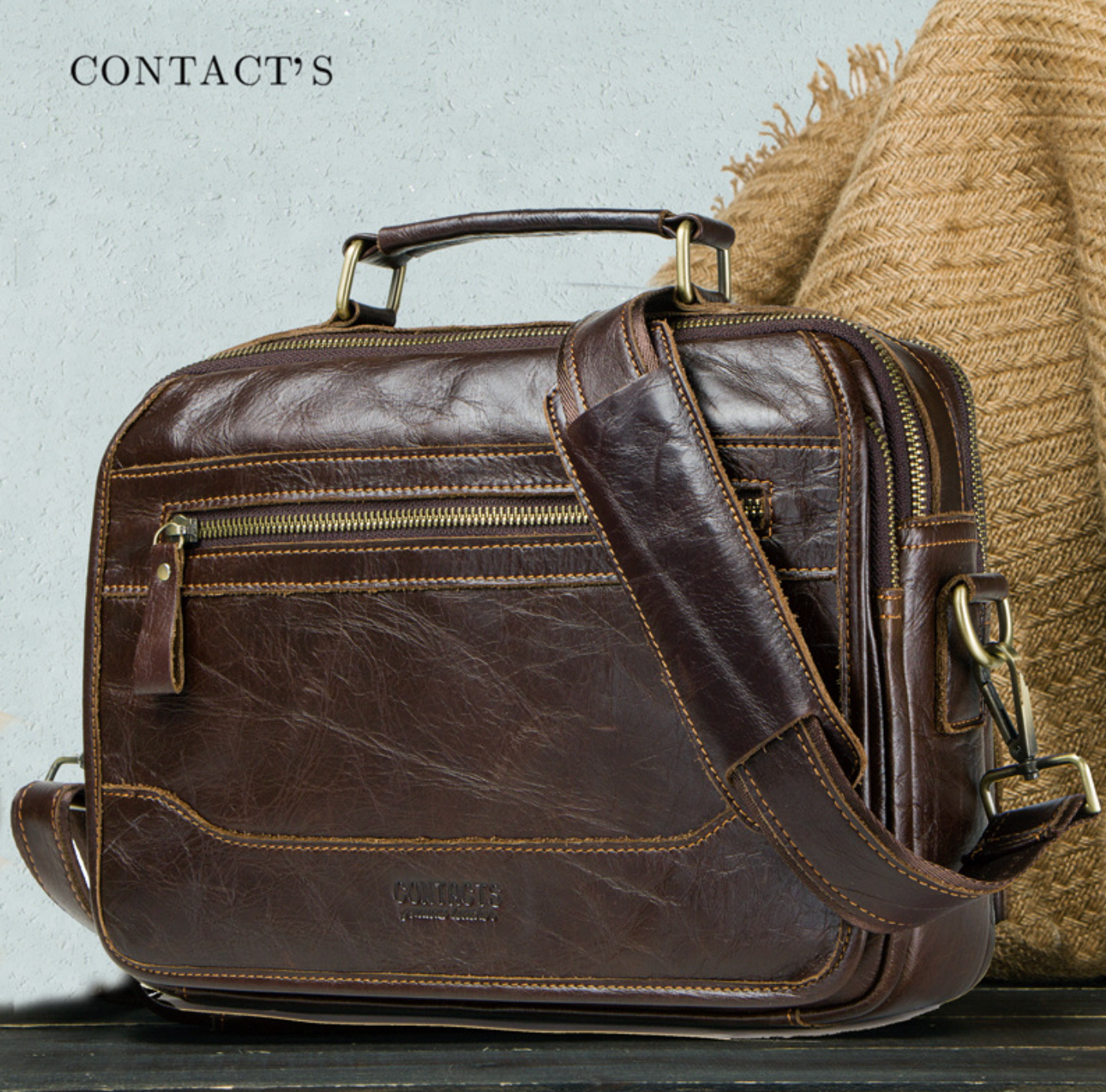 Túi Da Bò PULL UP Nhập Khẩu Đeo Chéo & Xách Tay Đựng iPad Classic SBM323