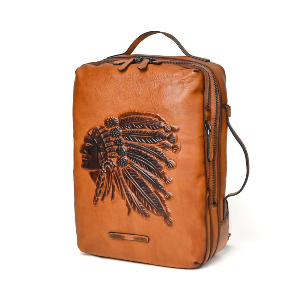 Balo Da Bò VEG Patina Italy Handmade Cao Cấp Đa Chức Năng BPL380