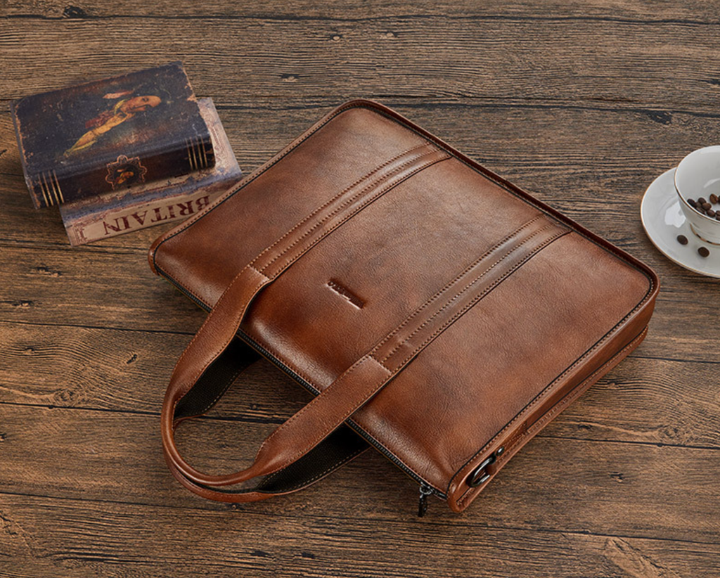 Cặp Da Bò VEG Patina Ý Cao Cấp Xách Tay Đựng Laptop & Hồ Sơ Bussiness Men SBM280