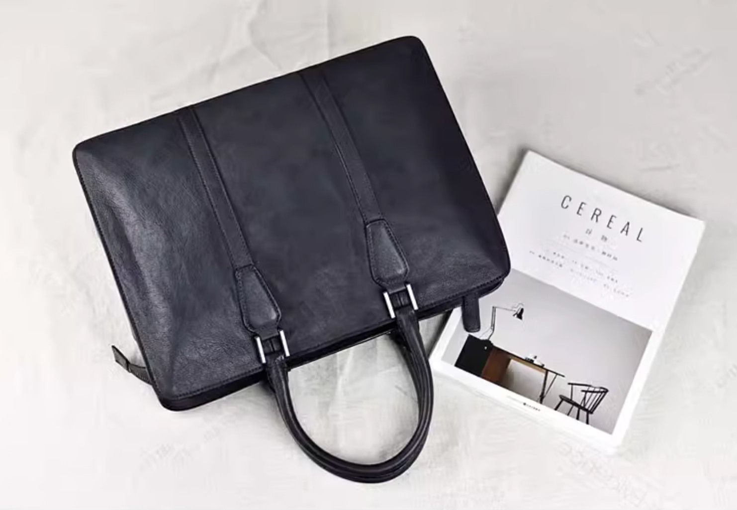 Cặp Da Bò VEG Patina Italy Cao Cấp Xách Tay Đựng Laptop & Hồ Sơ Bussiness Men SBM282