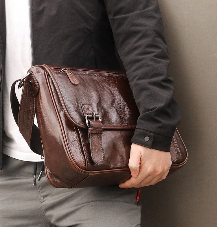 Túi Đeo Chéo Da Bò Thật Đựng iPad RETRO TUDA SBM289