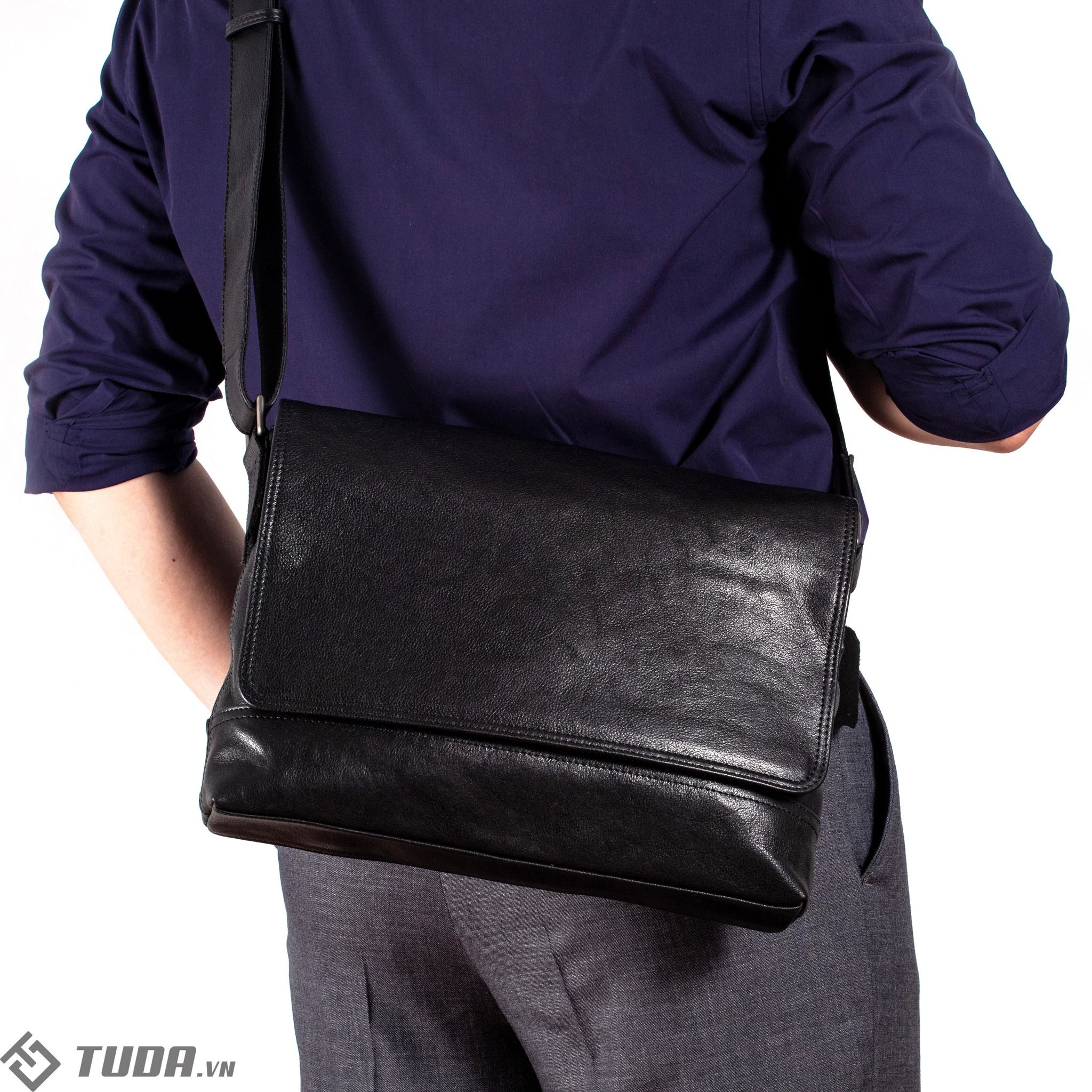 Túi Đeo Chéo Da Bò VEG Patina Ý Đựng Laptop & iPad RETRO TUDA SBM259