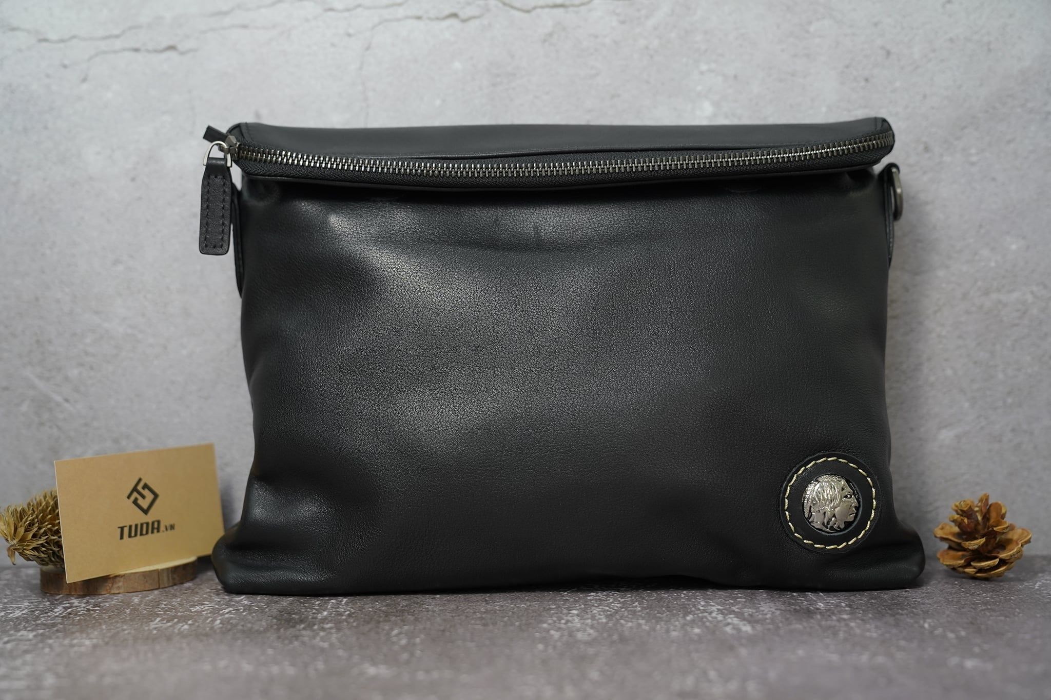 Túi Đeo Chéo Đựng iPad Da Bò VEG Patina Nhập Khẩu - Classic SBM252