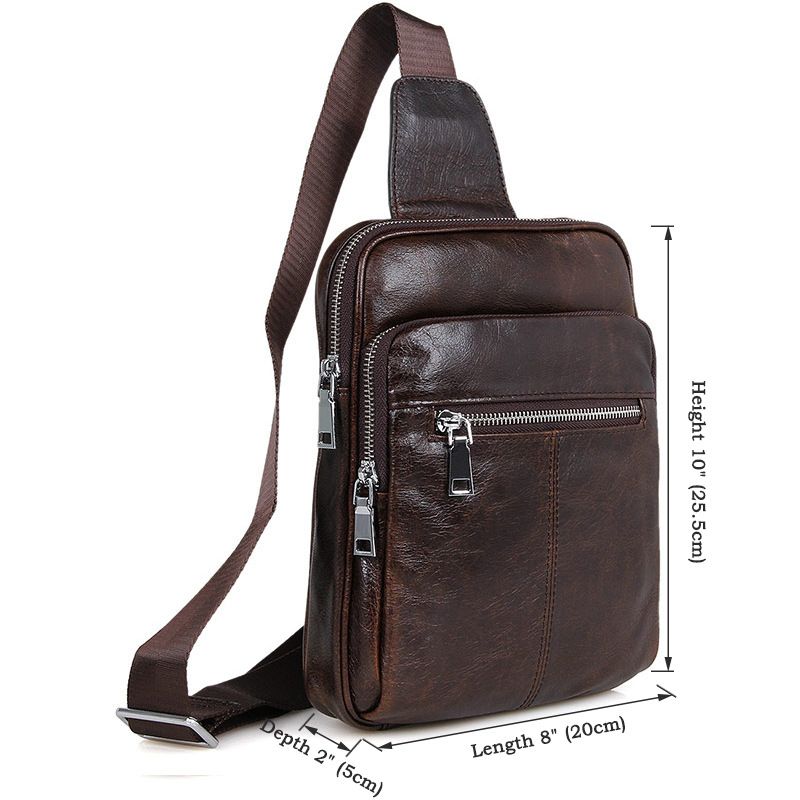 Túi Đeo Chéo Trước Ngực Da Bò Thật Nhập Khẩu Đựng iPad SBM267