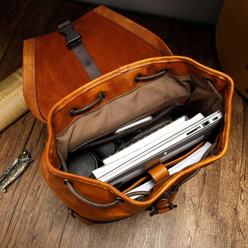 Balo Da Bò VEG Patina Ý RETRO Phong Cách Sang Trọng BPL248